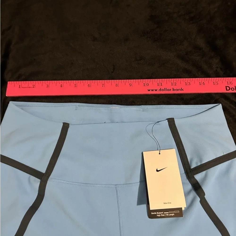 Women Nike One Dry-Fit High-Waisted 7/8 Legging Sz.Xs/Sm/XLg. Sky Blue HJ1137412 - Picture 16 of 16